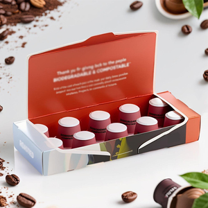 Le capsule di caffè di lusso dell'hotel in carta di cartone personalizzate mostrano una scatola di imballaggio vuota per capsule di caffè - Product Image 3