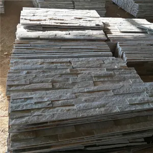 High Quality Beige Natural Stone Textured Slate Wall Tiles Panel Decorative Culture Stone Veneer For Outdoor Wall Cladding