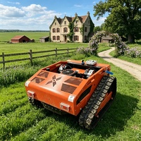Tondeuse à gazon automatisée télécommandée pour terrains accidentés, vergers et terres montagneuses, auto-propulsée et tout-terrain