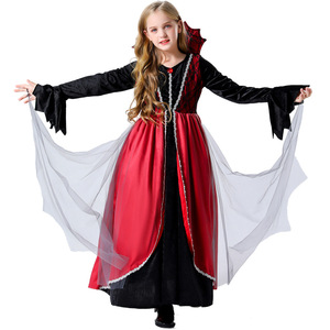 Kustomisasi grosir gaun putri anak penyihir hitam kostum pesta <span class=keywords><strong>Halloween</strong></span> untuk pertunjukan kostum Cosplay tari untuk anak perempuan - Product Image 1