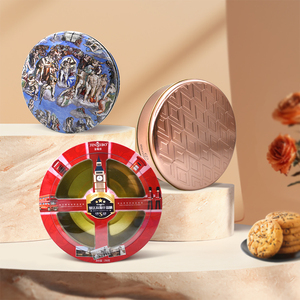 Cấp thực phẩm <span class=keywords><strong>Biscuit</strong></span> MOONCAKE bao bì <span class=keywords><strong>tin</strong></span> PVC Vòng Kim Loại <span class=keywords><strong>tin</strong></span> có thể Nắp trong suốt hình chữ nhật hộp thiếc với cửa sổ - Product Image 2