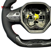 YTcarbon pour 208 E208 EV GT pièces automobiles accessoires intérieurs de voiture Style de course volant en Fiber de carbone véritable personnalisé