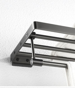 Toallero de baño de acero inoxidable, colgador de pared, pistola, color gris, estante para toallas - Product Image 5