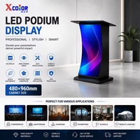 Pupitre de conférence LED professionnel avec écran LED intérieur 480*960, pupitre numérique pour présentation, largeur personnalisable