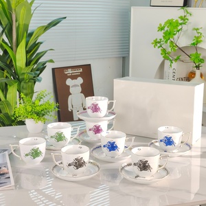 Factory Wholesale Modern Luxury Afternoon Tea Set Ceramic <b>Coffee</b> Cup and Saucer with <b>Gift</b> <b>Box</b> - Product Image 2