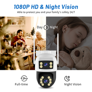 6MP WiFi 돔형 보안 카메라 실외용 3렌즈 <span class=keywords><strong>2</strong></span>화면 양방향 오디오 모션 감지 무선 실내 IP 카메라 - Product Image 3