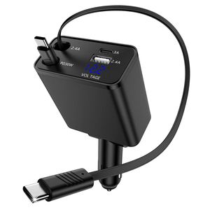 Cargador de coche de 30W con USB Tipo C PD de carga rápida y doble puerto para teléfonos iPhone y Huawei - Product Image 1