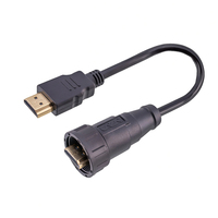 Cable de Datos HD 4K 2K con Conector Impermeable IP67/IP68, Carcasa de PA66, Enchufe de Aviación, Montaje en Placa PCB