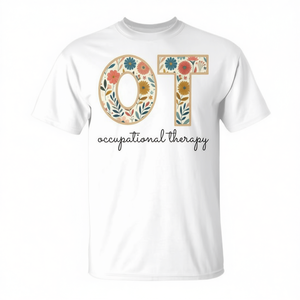 Camiseta de terapeuta de terapia ocupacional con diseño de flores vintage Ot Ota - Product Image 2