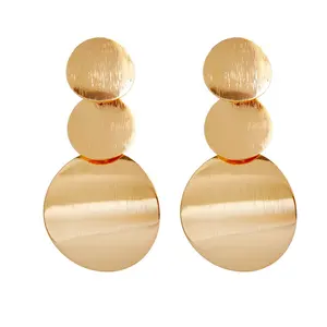 Disc statement earrings 2022Geometric earrings For Women Round Dangle Earrings Drop modern art jewellery