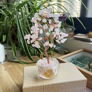 Cristal naturel pierre précieuse argent arbre Feng Shui énergie élément décoratif bol en verre améliorant la richesse chance pour la décoration intérieure - Product Image 2