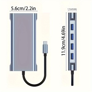 <span class=keywords><strong>Adaptateur</strong></span> de concentrateur USB Type-C Station d'accueil pour ordinateur portable 11-en-1 Double HDTV <span class=keywords><strong>VGA</strong></span> RJ45 SD TF pour MacBook Dell XPS <span class=keywords><strong>Hp</strong></span> Lenovo ThinkPad - Product Image 6