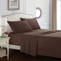 Ensemble de draps de lit en microfibre imprimée en 3D de style américain 4 pièces avec motif floral