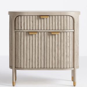 Table de chevet rétro artisanale de luxe, design traditionnel élégant, meuble de rangement en bois pour chambre à coucher, salon et décoration d'hôtel - Product Image 2