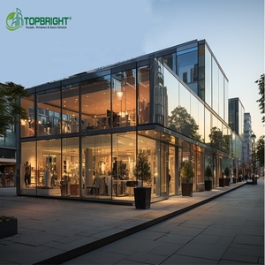 Bâtiment structurel mur de fenêtre façades horizontales sans cadre magasin murs rideaux de verre <span class=keywords><strong>avant</strong></span> - Product Image 3