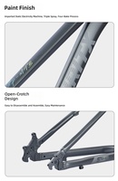 Cuadro de Bicicleta de Montaña para Niños SPIRITX de 24 Pulgadas, Aleación Premium, Ultraligero (1.5kg), Freno de Disco, Post Mount, Caja de Cambios, Cableado Interno, OEM