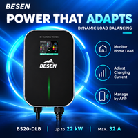 BESEN Chargeur mural EV à équilibrage de charge dynamique 11kW Station de charge EV montée au sol avec câble IEC62196 de 5 mètres