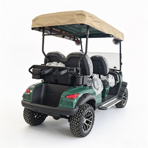 Green 6 Passenger Solar Charging Off-Road Electric Golf Cart - Product Image 6