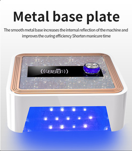 โคมไฟเล็บไร้สายแบบชาร์จไฟได้เครื่องเป่าเล็บด้วยแสง UV LED พร้อมประกายพลอยเทียมจับเวลา0-120วินาทีสำหรับร้านเสริมสวยและบ้าน - Product Image 2