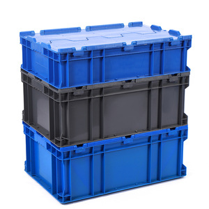 Caja Logística Apilable de Plástico Ouwei con Tapa Abatible, Caja de Transporte Estándar Europeo - Product Image 1