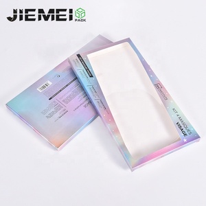 JIE MEI MOQ 100 pz Custom di lusso cosmetico lucidalabbra scatola con foro all'ingrosso di carta per il trucco scatola appesa con finestra - Product Image 3