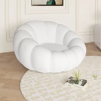 Fauteuil inclinable moderne de luxe en tissu, une place, avec revêtement en velours, meubles pour appartements et hôtels