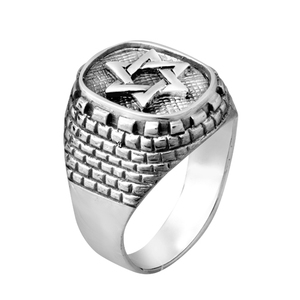 Anillo de Plata de Ley 925 joyería judía ESTRELLA DE David Chai Jerusalén pared <span class=keywords><strong>occidental</strong></span> judaica - Product Image 2