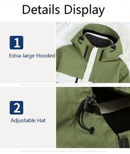 Veste de sport pour homme avec logo personnalisé, taille plus, coupe-vent, fermeture éclair, respirante, imperméable, veste softshell, coupe-vent d'extérieur - Product Image 2