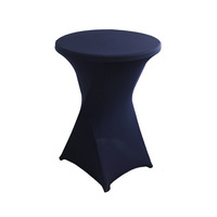 Nappe de table ronde extensible en spandex, nappe de banquet élastique ajustée pour la décoration de table de mariage et d'événements, housse de table