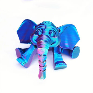 3D Printed <b>Elephant</b> Toy with Movable Joints DIY <b>Decorative</b> Ornaments for Kids Adults Colorful Plastic 3D Toys - Product Image 6