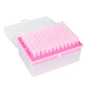 Consumíveis de laboratório médico, descartáveis estéril universal amarelo e azul claro pipetas 10ul micro pipetas de pontas de filtro