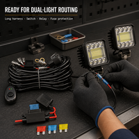 Kit de câblage pour barre LED avec relais, fusible et interrupteur pour camions, SUV, VTT, UTV, véhicules tout-terrain et bateaux