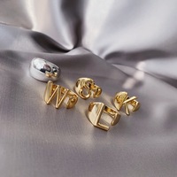Bagues en acier inoxydable plaqué or 18 carats ajustables redimensionnables de luxe Bague lettre initiale arabe H vintage