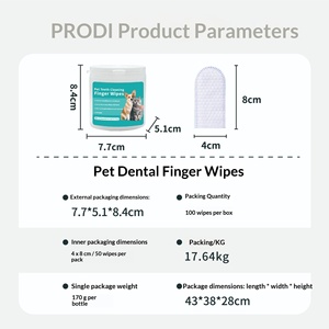Toallitas Dentales Desechables PAIPET para Mascotas, Cepillo de Dientes de Tela No Tejida para <span class=keywords><strong>Perros</strong></span> y Gatos, para la Higiene Bucal - Product Image 2