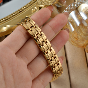 Terapia Magnética para el Cuidado de la Salud, Cadena de Acero Inoxidable Chapada en Oro de 18K con Diseño Geométrico Vintage para Mujer, Alivio del Dolor, Moda - Product Image 6