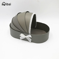 Caja de Regalo con Ramo de Flores de Jabón de Alta Calidad Qibai, Caja de Flores para Cuna de Bebé con Embalaje de Luna, Carpetas con Relieve y Laminado Mate