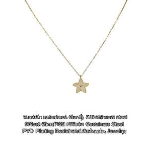 จี้สร้อยคอรูปดาว สแตนเลสสตีล 316L ชุบทอง PVD ทนทาน เป็นมิตรต่อสิ่งแวดล้อม เครื่องประดับแฟชั่น - Product Image 2