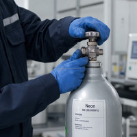 Gaz néon Ne de haute pureté 99,999 % 5N pour mélange de laser excimer et lithographie semi-conductrice