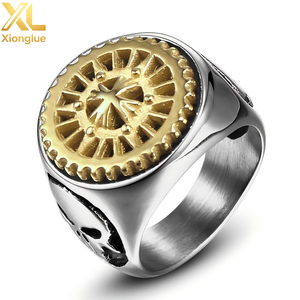 Luxury Men's Fashion <b>Rings</b> Senior Hollow <b>Skulls</b> Design Made of Alloy and Stainless Steel - Product Image 1
