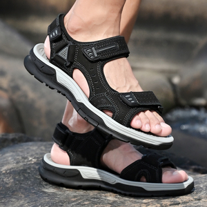 <span class=keywords><strong>In</strong></span> Ready Stock suola <span class=keywords><strong>In</strong></span> gomma vera e propria pelle di mucca punta aperta estate <span class=keywords><strong>sandali</strong></span> da spiaggia <span class=keywords><strong>per</strong></span> gli uomini - Product Image 5