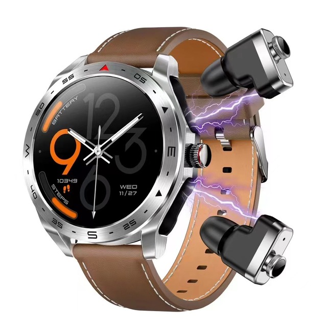 Hot Selling 2026 Smart Watch With Earbuds IPS HD Double Strap Headset Earphone 2in1 Full Touch Screen Fitness Sport Smartwatch