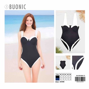 Costume da bagno intero da donna Buonic Nero Blu Taglia 40 42 44 46 48 Costumi da bagno Abbigliamento da spiaggia S01064-71 - Product Image 1