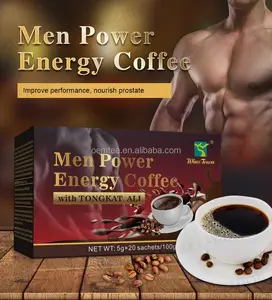 Maca तत्काल सत्ता कस्टम कॉफी के लिए निजी लेबल प्राकृतिक कार्बनिक हर्बल tongkatali काले कॉफी पुरुषों