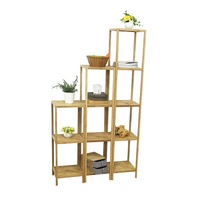 Bambu Bunga Rak Plant Stand Multi Rak Bonsai Rak Display Indoor Outdoor Yard Taman Patio Balkon Rak Penyimpanan