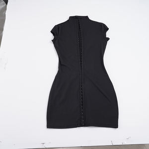 Vestido corto ajustado de color liso para mujer, sexy, con aberturas, corte regular, mini vestido de verano para uso diario con cremalleras y estampado digital natural. - Product Image 5