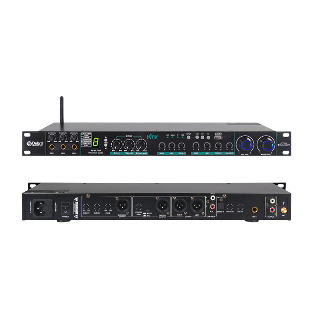 Professional Karaoke Effector DSP Audio Processor Sound Amplifier for Preamp 50Hz-15kHz Frequency Response Supporting 3