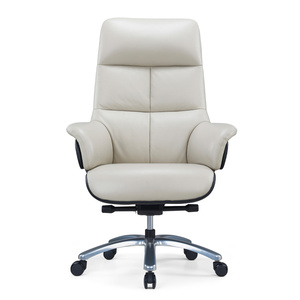 Sedia da ufficio stile Boss in pelle Hawaii ampia morbida e confortevole poggiatesta integrato sedile e schienale 134 ° con estrema inclinazione all'indietro - Product Image 1