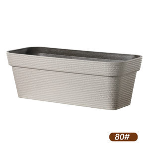 Maceteros rectangulares largos de <span class=keywords><strong>resina</strong></span> plástica al por mayor de estilo nórdico, maceta cuadrada grande para exteriores con orificio de drenaje para jardín y Patio - Product Image 1