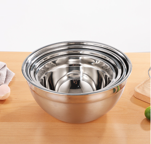 DFU0177 Bol à salade en acier inoxydable de différentes tailles avec couvercle en plastique, personnalisable, en stock - Product Image 3