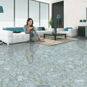 Alexina Aqua 60x120 Carrelage d'intérieur en céramique brillante porcelaine émaillée polie sol en marbre mur luxe - Product Image 1
